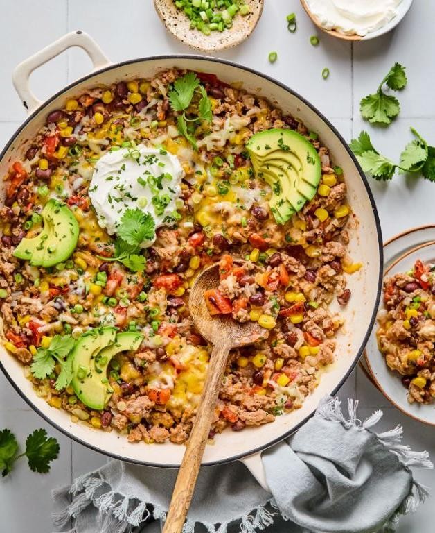 Mexican Ground Turkey with Corn and Black Beans