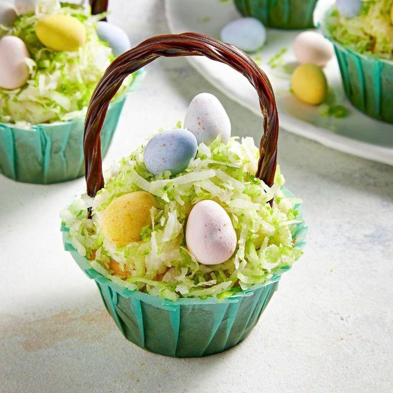 Mini Easter Basket Cupcakes