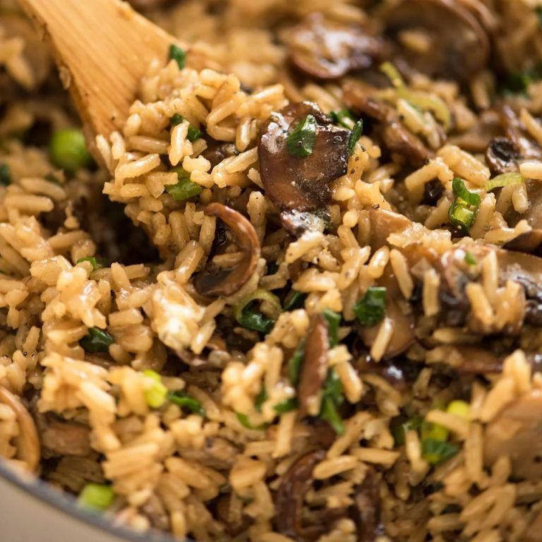 Mushroom and Long Grain Rice Pilaf