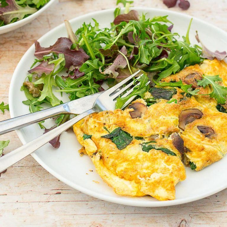 Mushroom and Spinach Omelette