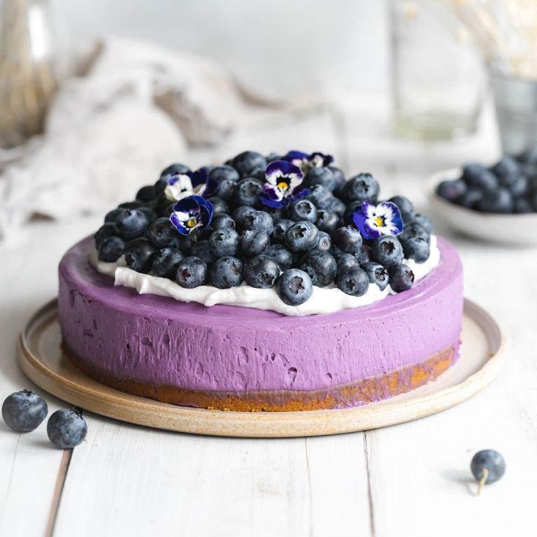No-Bake Vegan Blueberry Cheesecake