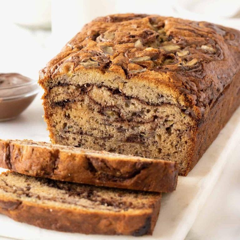 Nutella Swirl Banana Bread