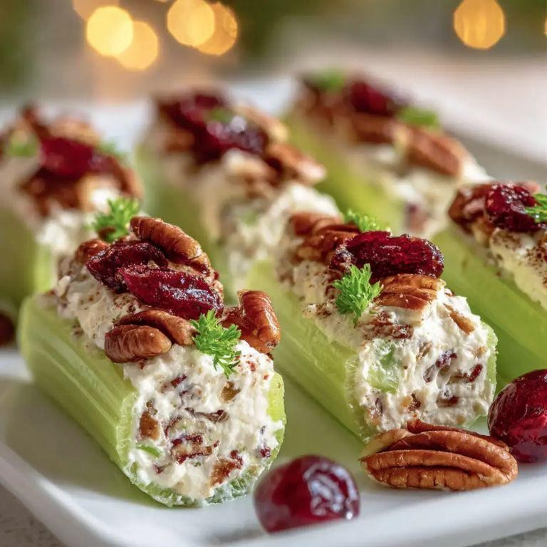 Nutty Cranberry Celery Logs
