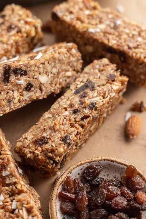 Nutty Granola Bars with Crumbled Bread