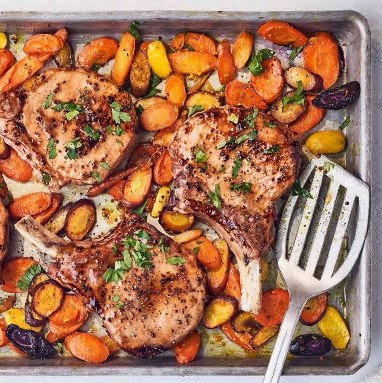 One-Pan Maple Dijon Pork Chops