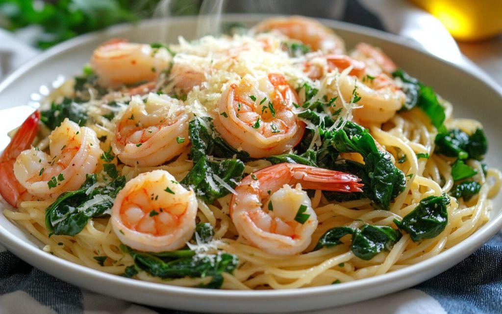 One-Pot Lemon Garlic Shrimp Scampi Pasta