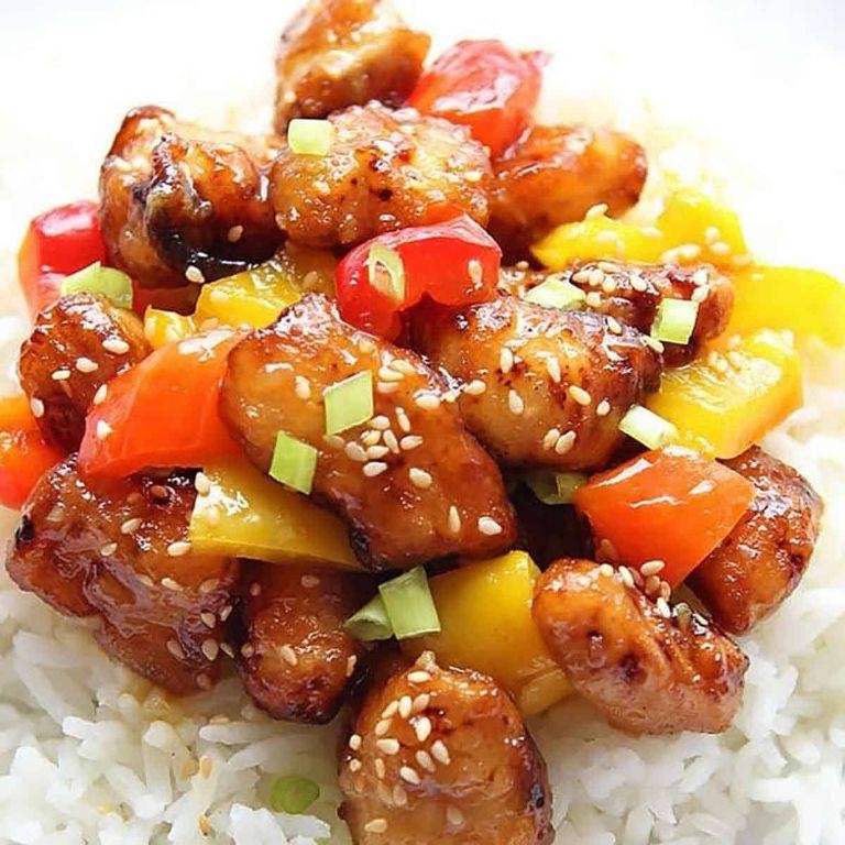 Orange Chicken with Bell Peppers