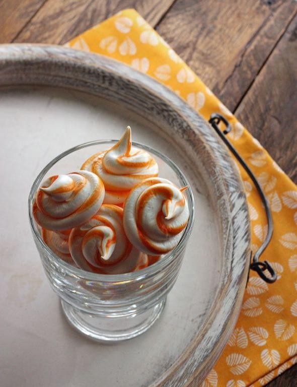 Orange Cream Meringue Spirals