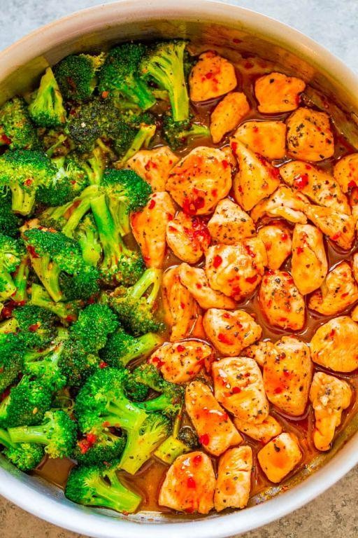 Orange Glazed Chicken and Broccoli