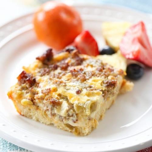 Overnight Egg and Cheese Breakfast Casserole on Toast