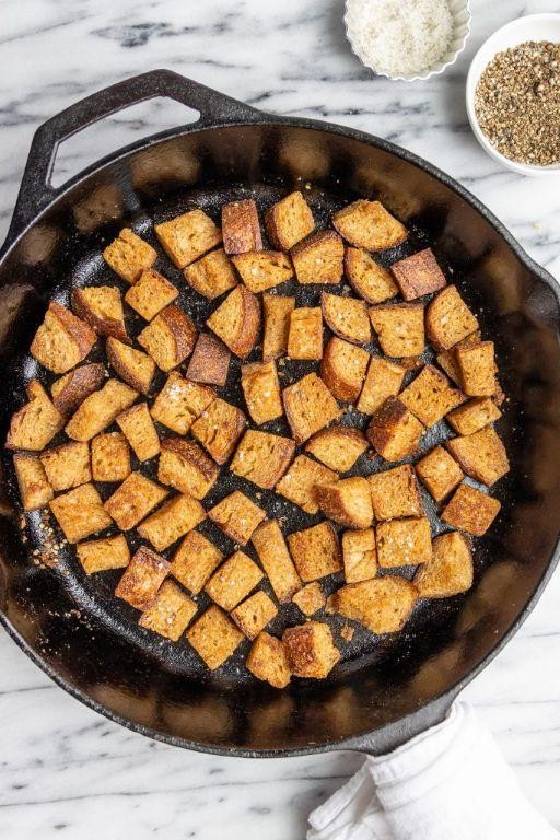 Parmesan and Black Pepper Croutons