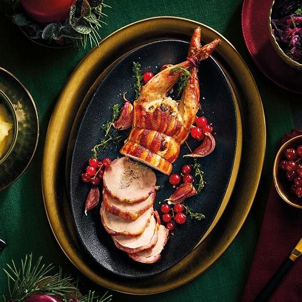 Partridge Stuffed with Apples and Sage