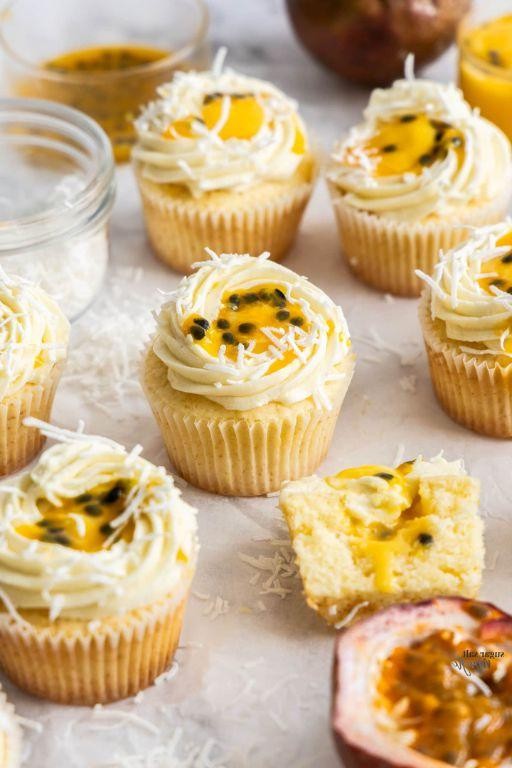Passion Fruit and Coconut Cupcakes
