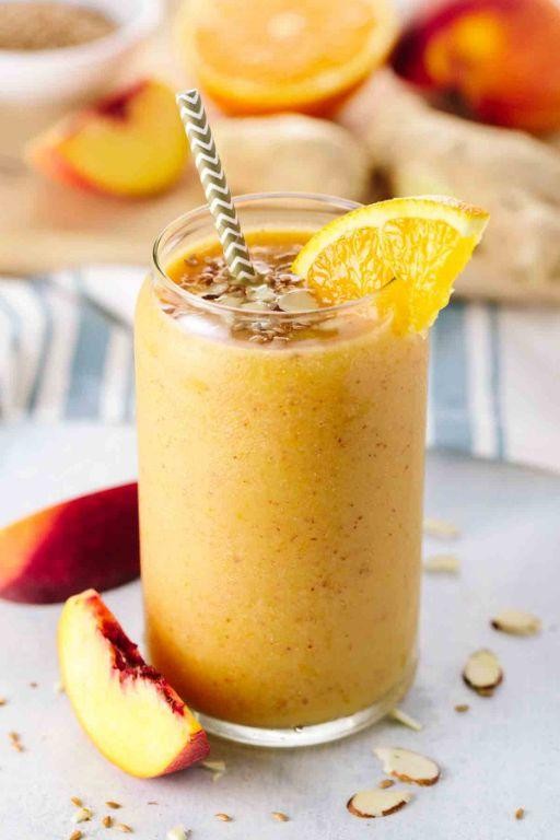 Peach and Ginger Immunity Smoothie