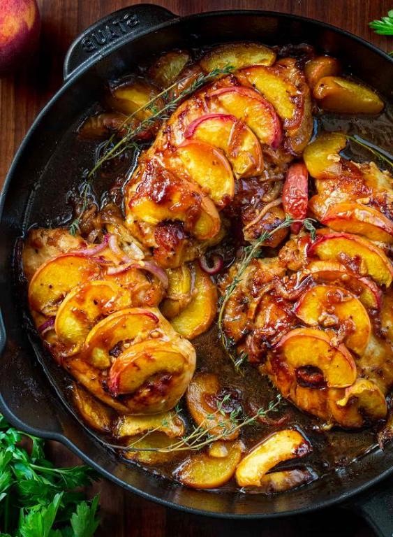 Peach-Glazed Chicken Breast Delight