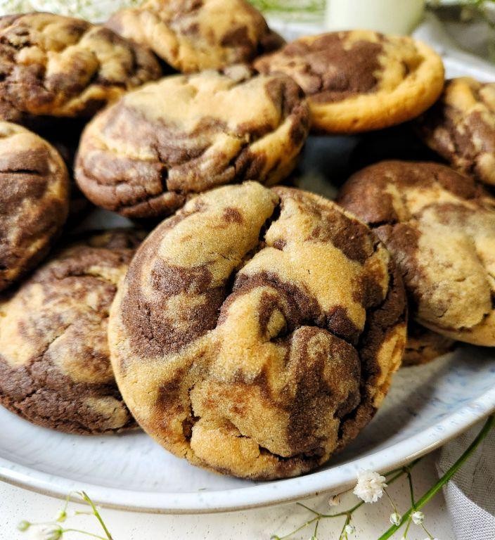 Peanut Butter Cacao Swirl Cookies