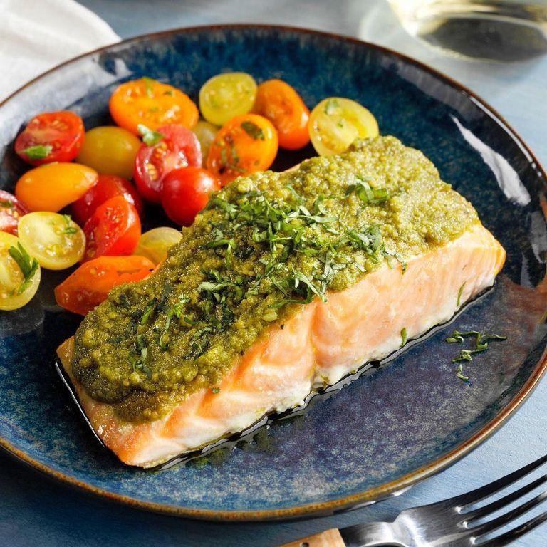 Pesto Baked Salmon