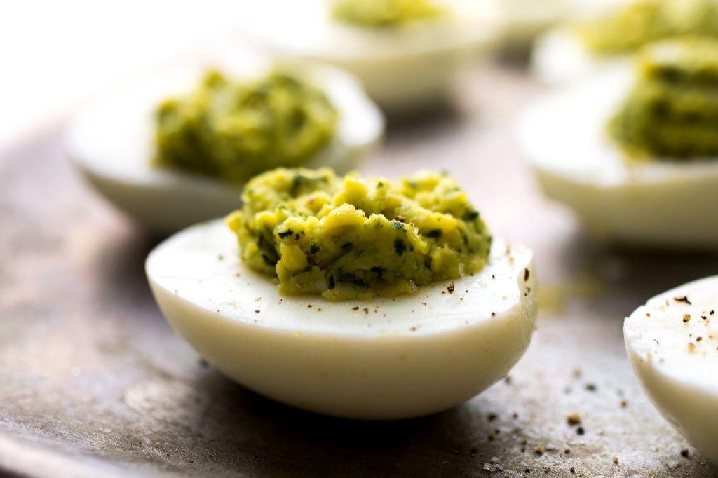 Pesto Deviled Eggs