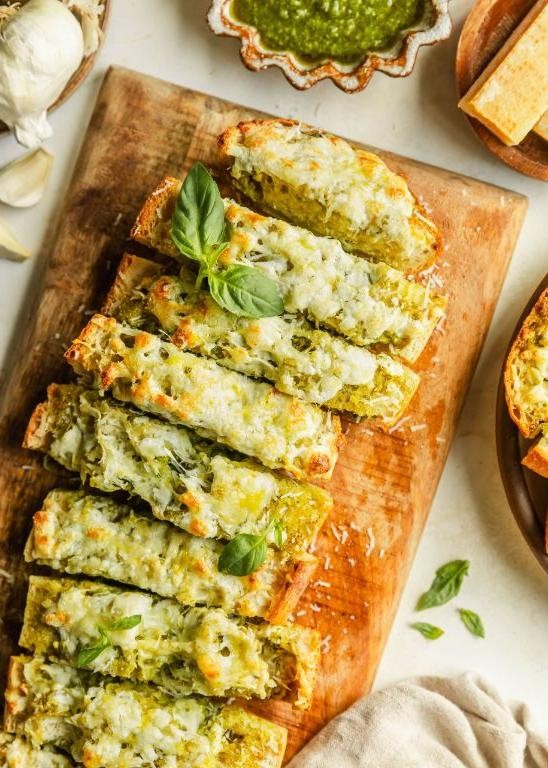 Pesto and Cheese Stuffed Loaf
