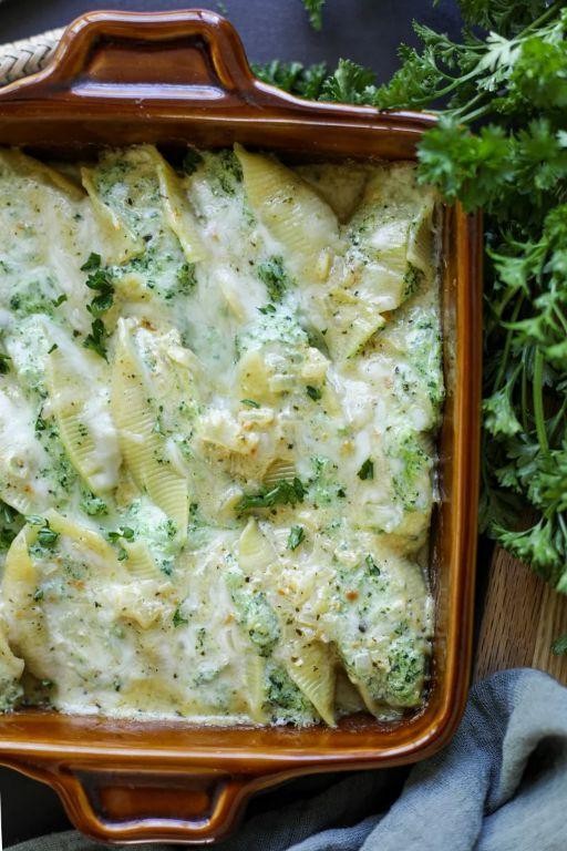 Pesto and Ricotta Stuffed Shells