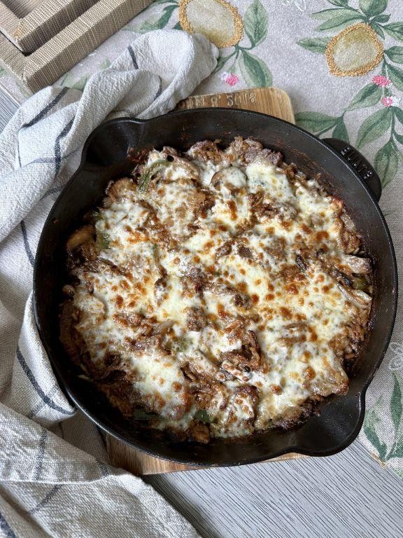Philly Cheesesteak and Rice Casserole