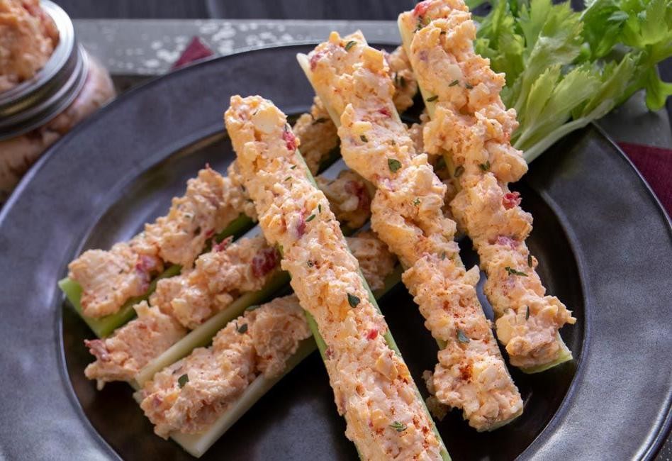 Pimento Cheese Celery Swirls