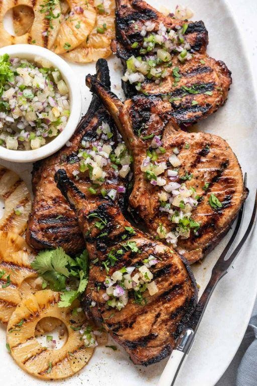 Pineapple BBQ Pork Steaks