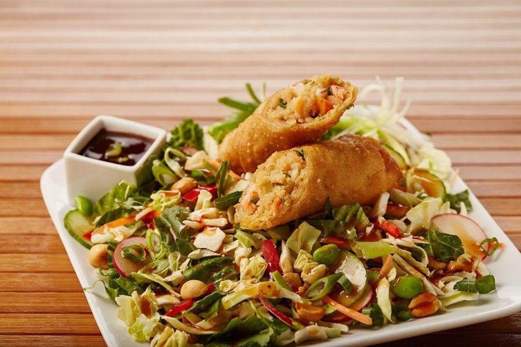 Pork Egg Rolls with Asian Slaw