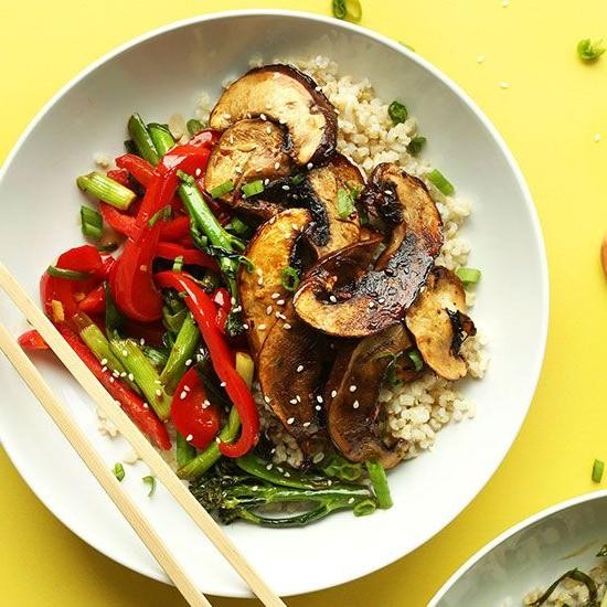 Portobello Mushroom and Sirloin Steak Stir Fry