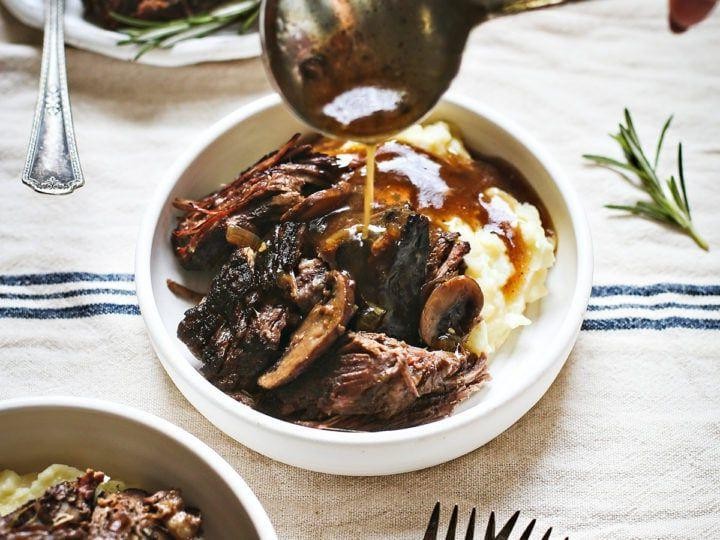 Pressure Cooker Chuck Roast with Rich Mushroom Gravy