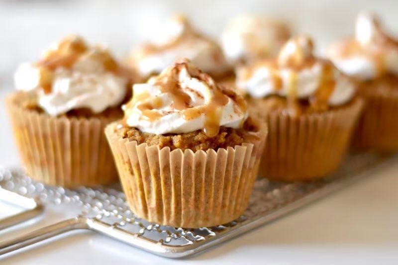 Pumpkin Curry Cupcakes with Coconut Cream