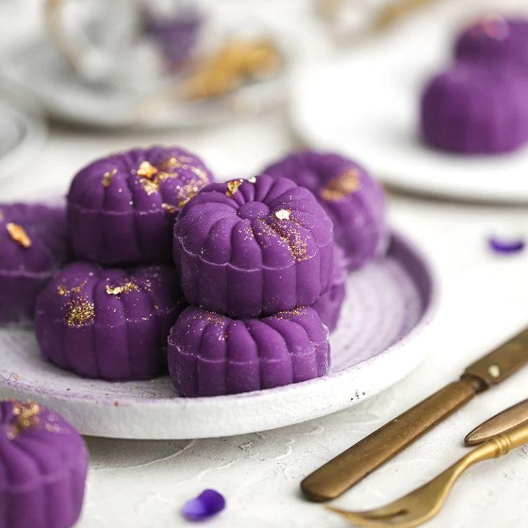 Purple Sweet Potato Moon Cake