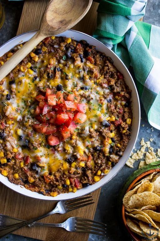 Quick Ground Beef and Quinoa Skillet