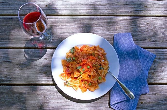 Quick Marinara Pasta Primavera