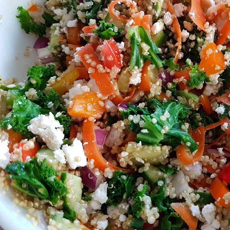 Quinoa and Avocado Salad with Lemon Dressing