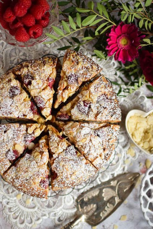 Raspberry Almond Teacake