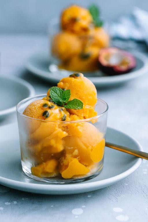 Refreshing Passion Fruit Sorbet