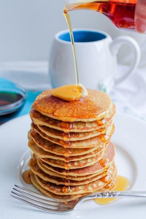 Rice Flour Pancakes with Maple Syrup