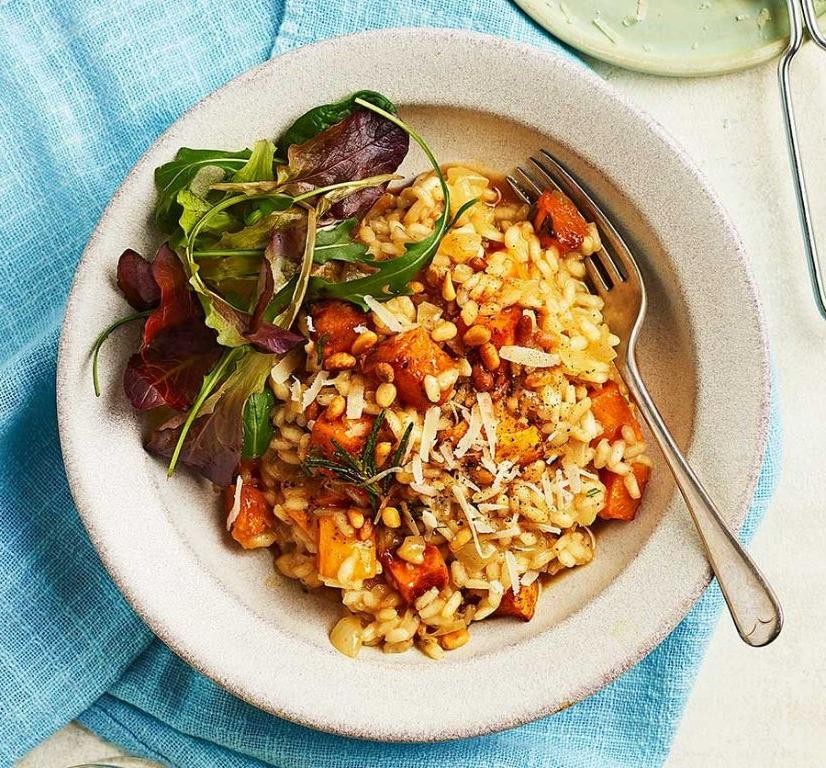 Roasted Butternut Squash Risotto with Garlic and Rosemary
