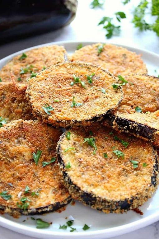 Roasted Garlic Parmesan Eggplant