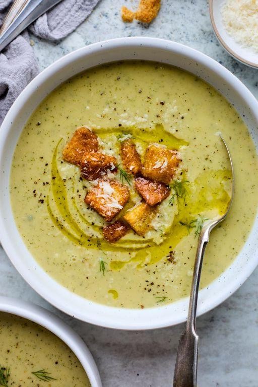 Robust Creamy Zucchini and Garlic Soup