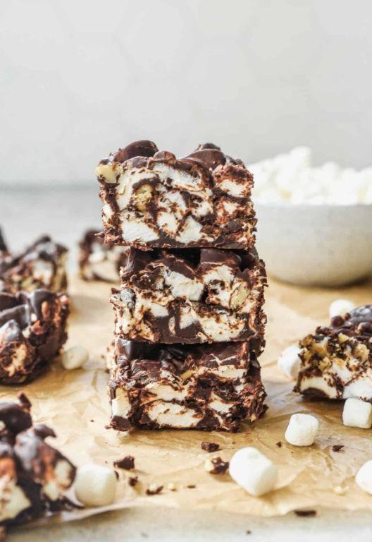 Rocky Road Marshmallow Cream Fudge