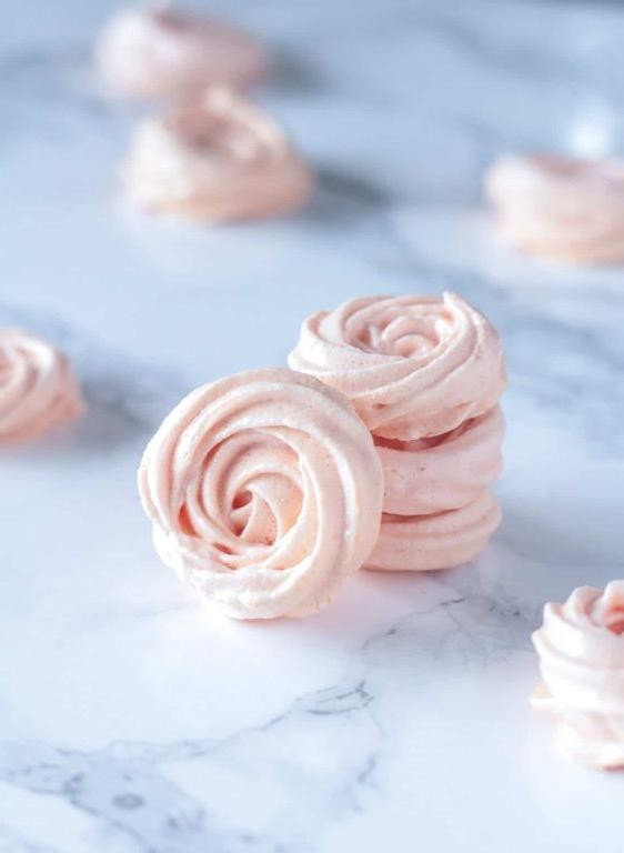 Rose Scented Meringue Kisses