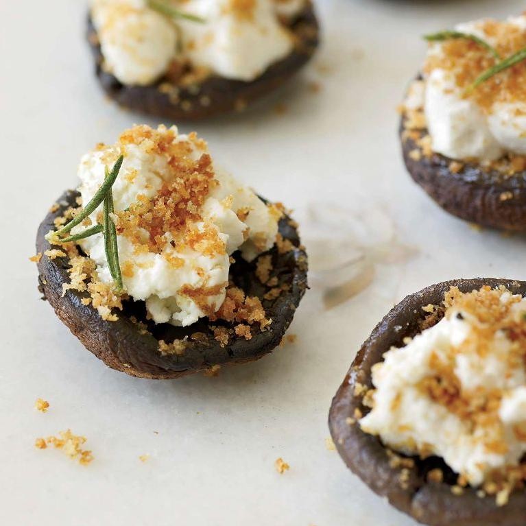 Rosemary and Goat Cheese Stuffed Mushrooms