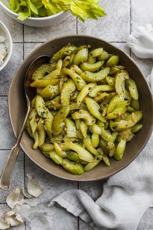 Sautéed Celery with Lemon and Garlic