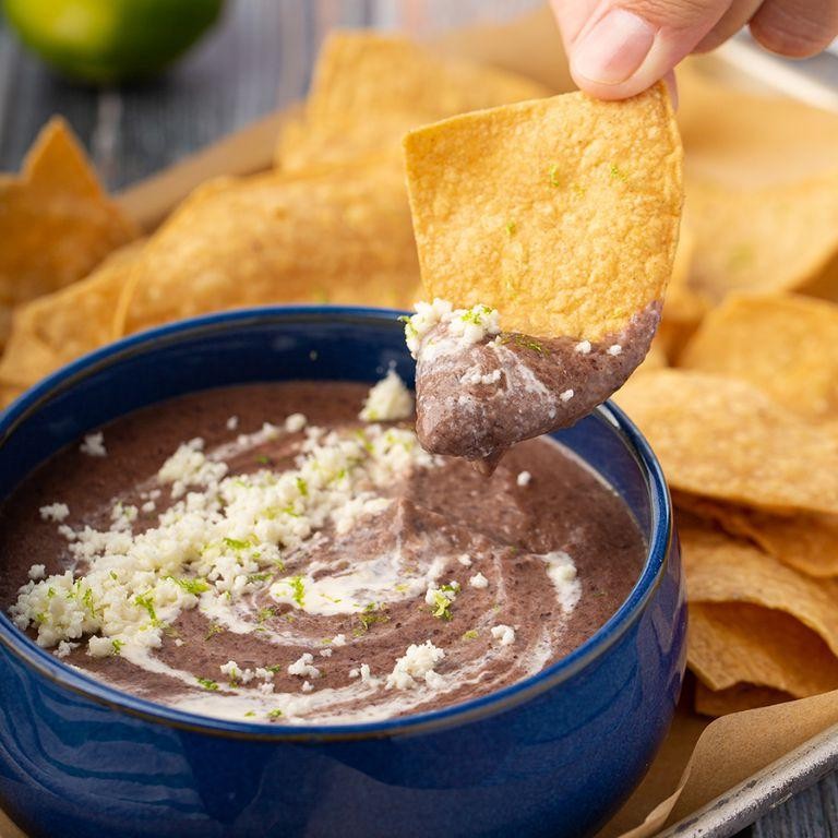 Savory Black Bean Dip with Cheddar Cheese