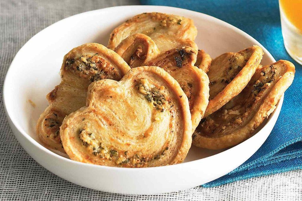Savory Brie and Herb Palmiers