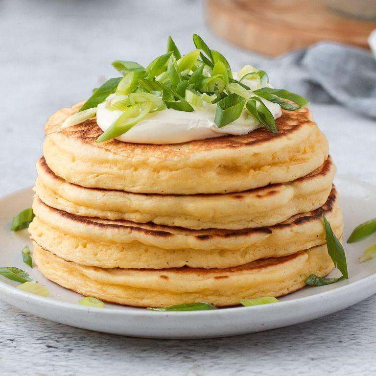 Savory Cottage Cheese Pancakes with Herbs