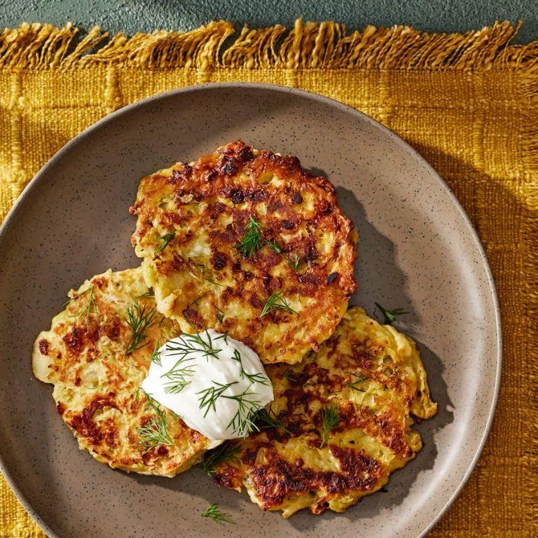 Savory Cottage Cheese and Spinach Pancakes