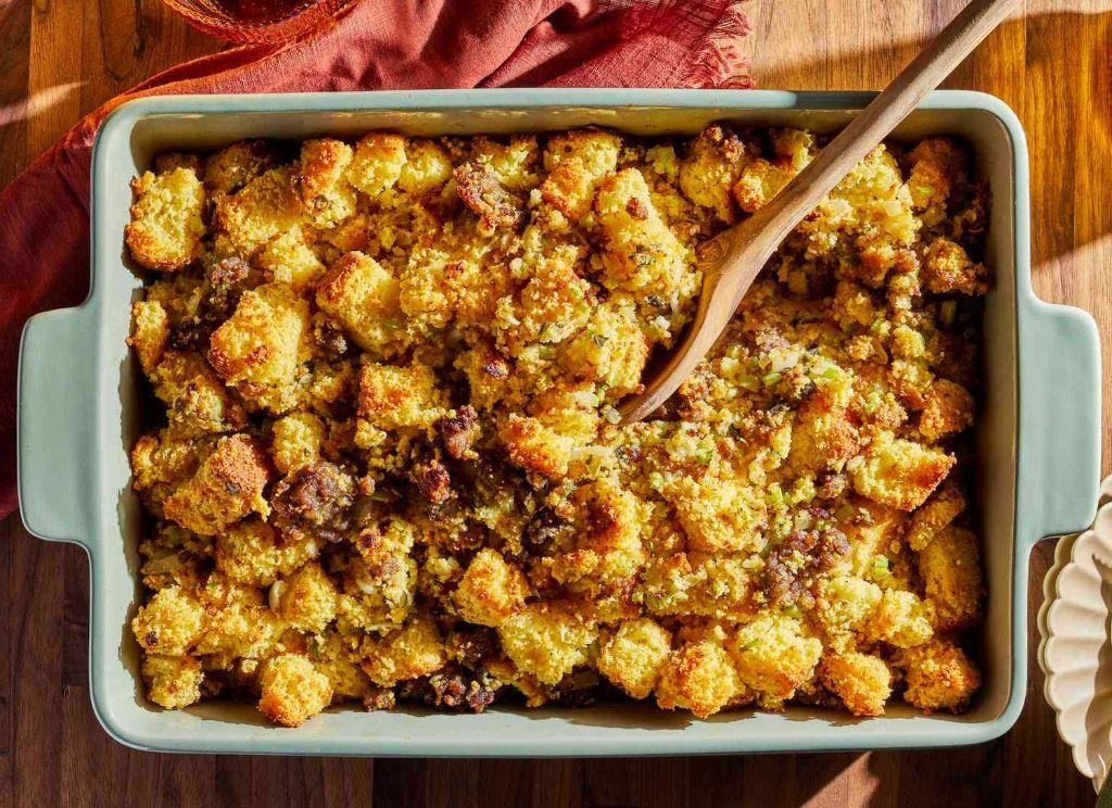 Savory Sausage and Cornbread Stuffing Casserole